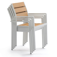 Acacia Outdoor Alumnium Dining Chairs Natural (Set of 4)