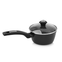 Marburg Non-stick Saucepan w/ Lid 16cm Black
