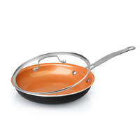 Kupferberg Frypan with Lid Ceramic Copper Coating 28cm