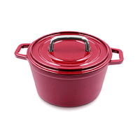 Alpen 2L Cast Iron Casserole 20cm Red