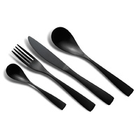 BOCHOLT 24pcs Cutlery Set Black