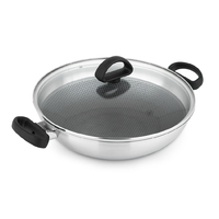 Riesa Tri-ply Stainless Steel Non-stick Wok with Lid 36cm