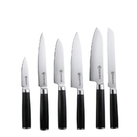 Konstanz 6pcs Kitchen Knive Set Japanese Steel w/ Wood Handle