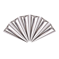 Set of 6 Stainless Steel Cream Horns