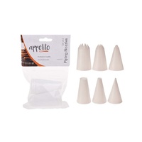 Appetito Set of 6 Plastic Piping Nozzles 