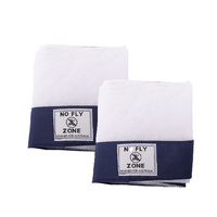 Appetito Set of 2 No Fly Zone Table-Throw Food Cover Navy