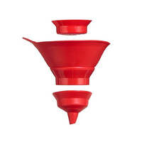 Edge Design 3 In 1 Collapsible Funnel Set Red