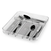 Clear Soft Grip Cutlery Tray 