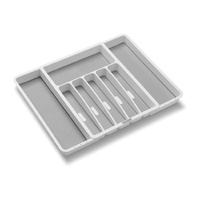 Madesmart Expandable Cutlery Tray  White 40.6 x 33.7 x 5.1cm