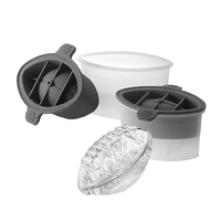 Set of 2 Tovolo Football Ice Mould Charcoal