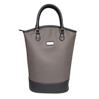 Sachi Insulated Two Bottle Wine Tote Charcoal