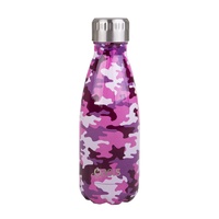 Oasis 350ml Stainless Steel Double Wall Insulated Drink Bottle Camo Pink