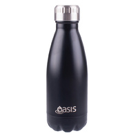 Oasis Stainless Steel Double Wall Insulated Drink Bottle 350ml Matte Black