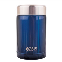 Oasis 450ml Vacuum Insulated Food Flask Navy