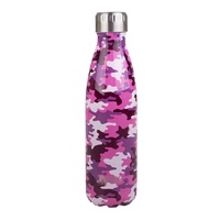 Oasis 500ml Stainless Steel Double Wall Insulated Drink Bottle Camo Pink