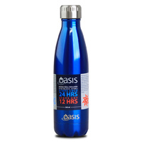 Oasis 500ml Stainless Steel Double Wall Insulated  Drink Bottle Aqua