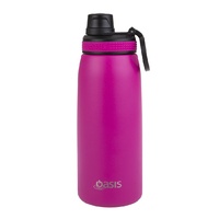 Oasis 780ml Stainless Steel Double Wall Insulated Drink Bottle w/ Screw Cap Fuchsia 