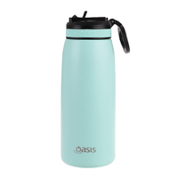 Oasis Stainless Steel Double Wall Insulated Sports Bottle w/ Sipper Straw 780ML Mint