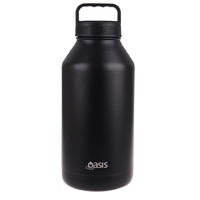 Oasis Stainless Steel Double Wall Insulated Drink Bottle 1.9L Black