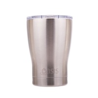 Oasis 350ml Double Wall Insulated Coffee Travel Cup Silver