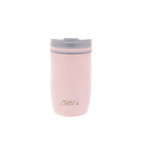 Oasis 300ml Stainless Steel Double Wall Insulated Travel Cup Soft Pink