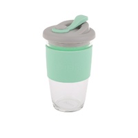 Oasis Borosilicate Glass Eco Cup Green 16oz 454ml