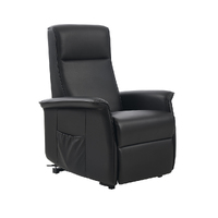 Alice Electric PU Leather Recliner Lift Chair Charcoal Black