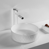 Ceramic Basin Matte White 36x36x12cm