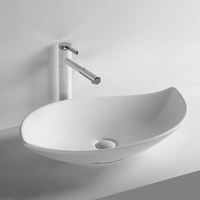 Ceramic Basin Matte White 66x39x15cm