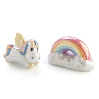 Unicorn with Rainbow Salt & Pepper Set