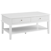 Chloe 2 Drawer 1 Shelf Coffee Table White
