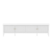 Zara Fluted 4 Door Entertainment Unit 200cm - White