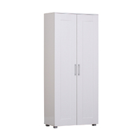Montreal White Display Storage Cabinet -  Double Door