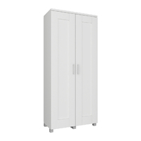 Montreal 2 Door Broom Cupboard White