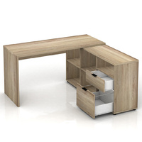 Rico 2 Drawer 5 Compartment Executive Desk - Light Sonoma Oak