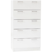 5 Drawers Tallboy White Chest Cabinet 