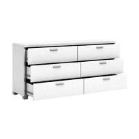 6 Chest of Drawers Table Cabinet - High Gloss