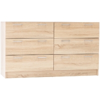 Tribecca 6 Drawer Low Boy - Light Sonoma Oak