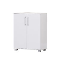 White Display Storage Low-Line Cabinet - Double Door