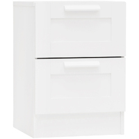 Taryn Bedside Table with 2 Drawers Ivory White
