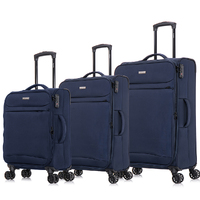 Surelite 3pc Super Lite Soft Luggage Suitcase Set Navy