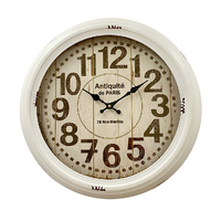 Antiquite Clock French Country Metal Frame Wall Clock White 47cm