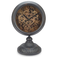 Large Retro Metal Rotating Gear Desk Clock 55cm