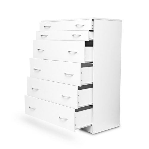 6 Chest Of Drawers Tallboy Dresser White Auspoints Com Au