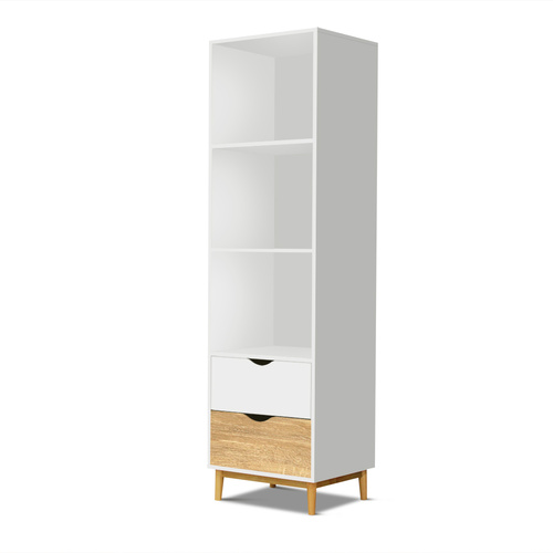 Cassina Bookshelf Drawers Display Cabinet Shelf Stand White Oak