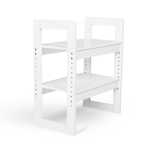 Kian 2 Tier Shoe Rack Shelf Adjustable White