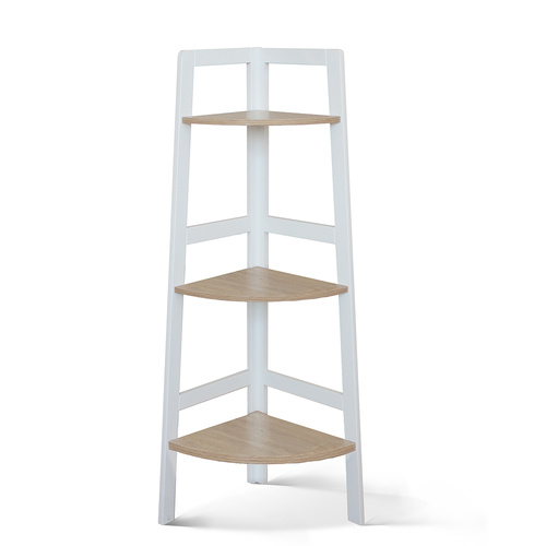 Hawaii 3 Tier Display Ladder Corner Shelf Rack White