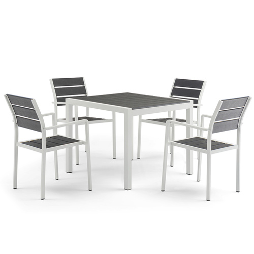 Acacia 4 Seater Outdoor Dining Table Set Black