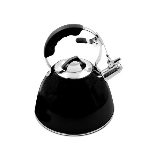 Aquatic Stainless Steel Whistling Kettle 3L Black