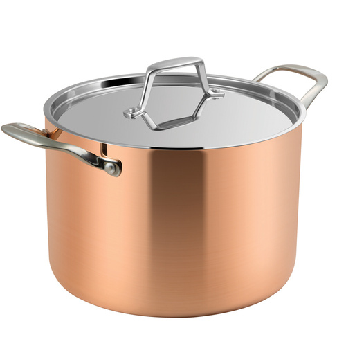 LASSANi Tri-ply Copper Stock Pot 24cm